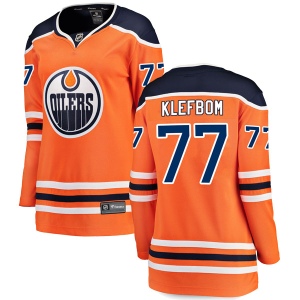 Women's Oscar Klefbom Edmonton Oilers Authentic r Home Breakaway Jersey - Orange