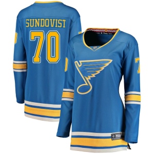 Women's Oskar Sundqvist St. Louis Blues Breakaway Alternate Jersey - Blue