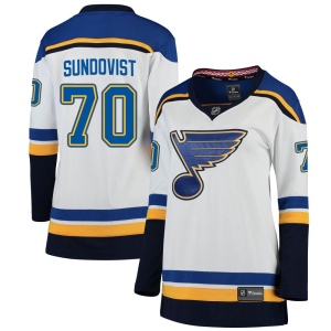 Women's Oskar Sundqvist St. Louis Blues Breakaway Away Jersey - White