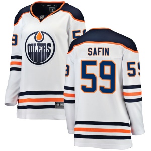 Women's Ostap Safin Edmonton Oilers Authentic Away Breakaway Jersey - White