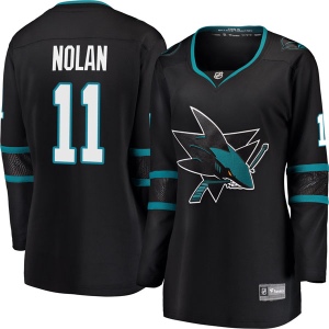 Women's Owen Nolan San Jose Sharks Breakaway Alternate Jersey - Black