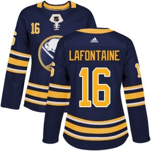 Women's Pat Lafontaine Buffalo Sabres Authentic Home Jersey - Navy Blue