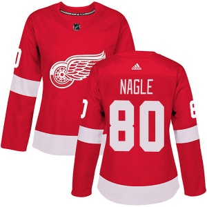 Women's Pat Nagle Detroit Red Wings Authentic Home Jersey - Red