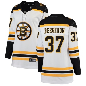 Women's Patrice Bergeron Boston Bruins Breakaway Away Jersey - White