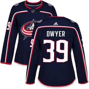 Women's Patrick Dwyer Columbus Blue Jackets Authentic Home Jersey - Navy