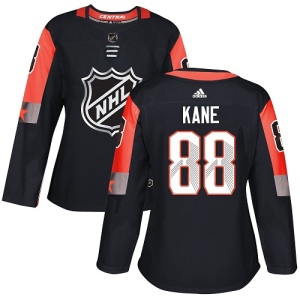 Women's Patrick Kane Chicago Blackhawks Authentic 2018 All-Star Central Division Jersey - Black