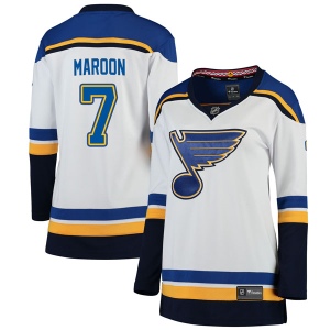 Women's Patrick Maroon St. Louis Blues Breakaway Away Jersey - White