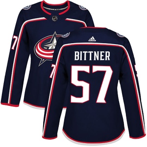 Women's Paul Bittner Columbus Blue Jackets Authentic Home Jersey - Navy