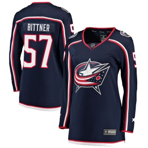 Women's Paul Bittner Columbus Blue Jackets Breakaway Home Jersey - Navy