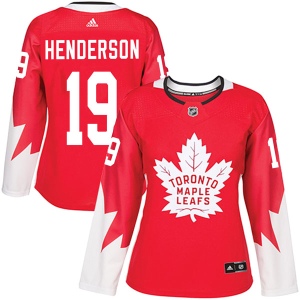 Women's Paul Henderson Toronto Maple Leafs Authentic Alternate Jersey - Red