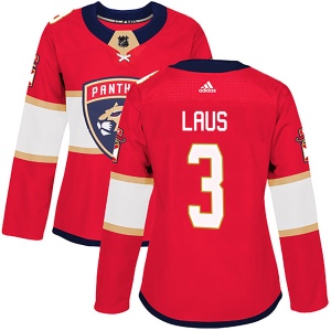 Women's Paul Laus Florida Panthers Authentic Home Jersey - Red