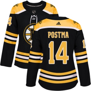 Women's Paul Postma Boston Bruins Authentic Home Jersey - Black