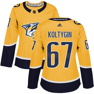 Women's Pavel Koltygin Nashville Predators Authentic Home Jersey - Gold