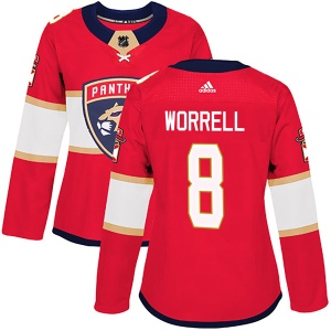 Women's Peter Worrell Florida Panthers Authentic Home Jersey - Red