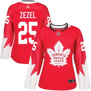 Women's Peter Zezel Toronto Maple Leafs Authentic Alternate Jersey - Red