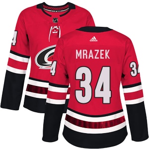 Women's Petr Mrazek Carolina Hurricanes Authentic Home Jersey - Red