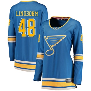 Women's Petteri Lindbohm St. Louis Blues Breakaway Alternate Jersey - Blue