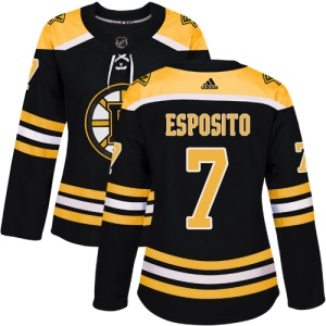 Women's Phil Esposito Boston Bruins Authentic Home Jersey - Black