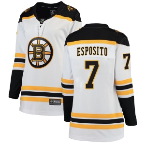 Women's Phil Esposito Boston Bruins Breakaway Away Jersey - White