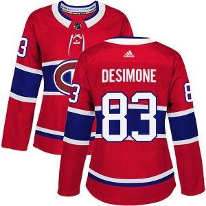 Women's Philip DeSimone Montreal Canadiens Authentic Home Jersey - Red