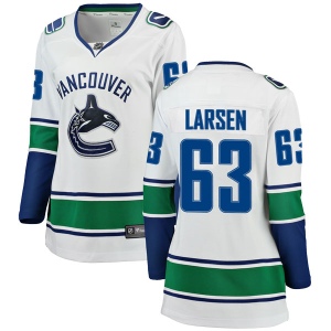 Women's Philip Larsen Vancouver Canucks Breakaway Away Jersey - White