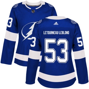 Women's Pierre-Luc Letourneau-Leblond Tampa Bay Lightning Authentic Home Jersey - Blue