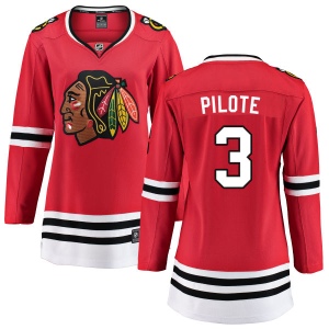 Women's Pierre Pilote Chicago Blackhawks Home Breakaway Jersey - Red