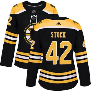 Women's Pj Stock Boston Bruins Authentic Home Jersey - Black