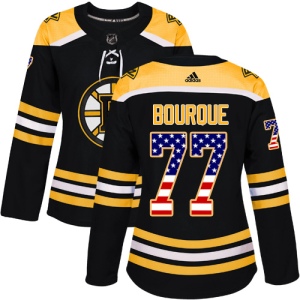 Women's Ray Bourque Boston Bruins Authentic USA Flag Fashion Jersey - Black