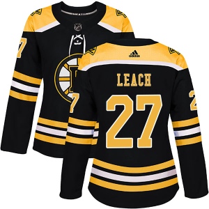 Women's Reggie Leach Boston Bruins Authentic Home Jersey - Black