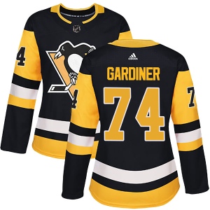 Women's Reid Gardiner Pittsburgh Penguins Authentic Home Jersey - Black