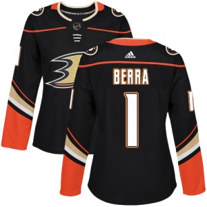 Women's Reto Berra Anaheim Ducks Authentic Home Jersey - Black