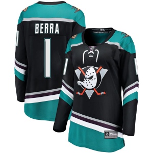 Women's Reto Berra Anaheim Ducks Breakaway Alternate Jersey - Black