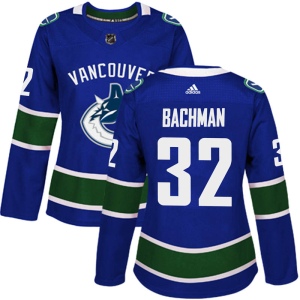 Women's Richard Bachman Vancouver Canucks Authentic Home Jersey - Blue