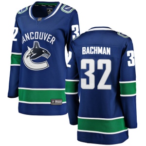 Women's Richard Bachman Vancouver Canucks Breakaway Home Jersey - Blue