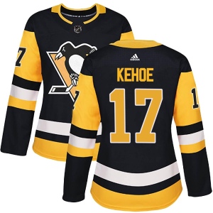 Women's Rick Kehoe Pittsburgh Penguins Authentic Home Jersey - Black