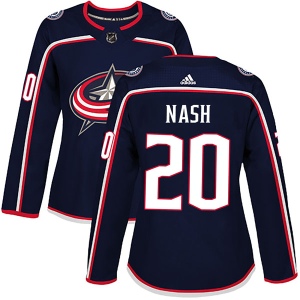 Women's Riley Nash Columbus Blue Jackets Authentic Home Jersey - Navy