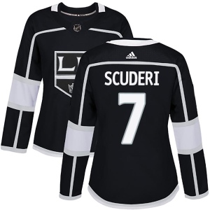 Women's Rob Scuderi Los Angeles Kings Authentic Home Jersey - Black