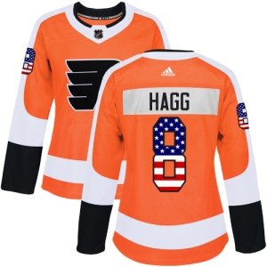 Women's Robert Hagg Philadelphia Flyers Authentic USA Flag Fashion Jersey - Orange