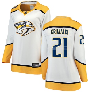 Women's Rocco Grimaldi Nashville Predators Breakaway Away Jersey - White