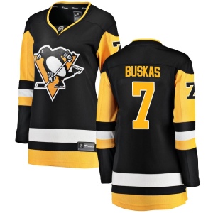 Women's Rod Buskas Pittsburgh Penguins Breakaway Home Jersey - Black