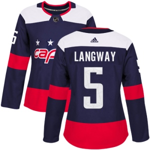 Women's Rod Langway Washington Capitals Authentic 2018 Stadium Series Jersey - Navy Blue