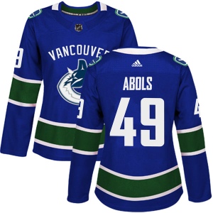 Women's Rodrigo Abols Vancouver Canucks Authentic Home Jersey - Blue