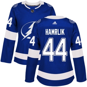 Women's Roman Hamrlik Tampa Bay Lightning Authentic Home Jersey - Blue