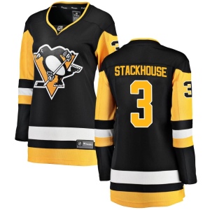 Women's Ron Stackhouse Pittsburgh Penguins Breakaway Home Jersey - Black