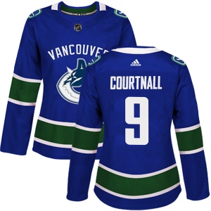 Women's Russ Courtnall Vancouver Canucks Authentic Home Jersey - Blue