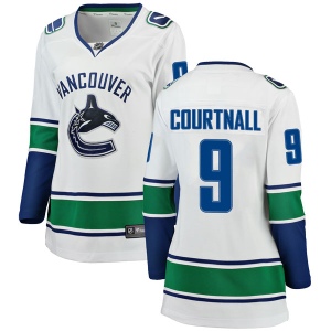 Women's Russ Courtnall Vancouver Canucks Breakaway Away Jersey - White