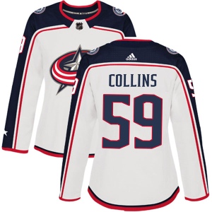 Women's Ryan Collins Columbus Blue Jackets Authentic Away Jersey - White