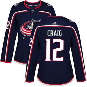 Women's Ryan Craig Columbus Blue Jackets Authentic Home Jersey - Navy