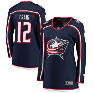 Women's Ryan Craig Columbus Blue Jackets Breakaway Home Jersey - Navy